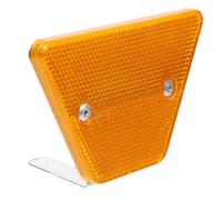 WESIEVYA Delineatore Riflettente Trapezoidale Giallo in PC e Ferro Supporto Singolo per Vialetto, Design Multifunzione per Migliorare Visibilità Barriera Stradale