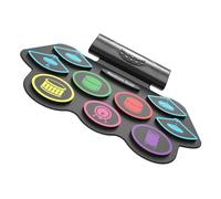 WESIEVYA Electronic Drum Pad Per Adulti Kit Batteria Elettronica Portatile Con Connettività Midi Con Altoparlanti Integrati e Similitudine Alla Percussione Reale Per Praticare Ovunque