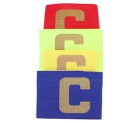 WESIEVYA Fasce da Capitano per Calcio 4 Pezzi Colorate Design Antiscivolo in Nylon, Bracciali Elastici per Team Leader per Partite e Attività Sportive di Squadra