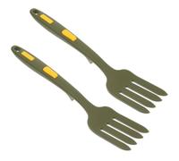 WESIEVYA Forchette in Silicone 2 Pezzi Multi-funzione per Pasta e Insalata, Pratiche e Comode, per Famiglie e Ristoranti, Colore Verde Ergonomico