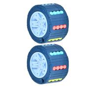 WESIEVYA Giocattolo Antistress 2 Pezzi Perline Rotolanti, Cubo di Plastica Blu Facile da Trasportare la Classe Tenere in Borsa