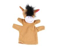 WESIEVYA Giocattolo Burattino a Mano Animale Cavallo 20 Cm in Peluche Guanto a Cinque Dita per Narrativi e Gioco Interattivo Regalo Educativo per Genitori e Figli