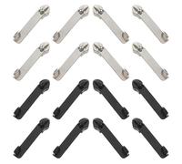 WESIEVYA Kit Cursori Cerniera Nylon Doppio Strato 16 Pezzi Nero e Argento Tiretti Bloccabili per Riparazione Valigie, Giacche e Borse, Compatibile Sicurezza Doganale, Soluzione