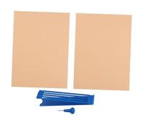 WESIEVYA Kit Lavagna Braille in Plastica Riutilizzabile Stilo e 3 Fogli di Pratica Tavoletta Braille Leggera e Portatile per Scrittura Tattile Non Vedenti per Apprendimento e Comunicazione