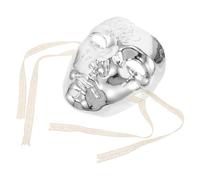 WESIEVYA Maschera Steampunk Punk Cyborg in Abs Argento Motivi Intricati e Struttura Robusta per Balli in Maschera e Feste Cosplay per Uomini Adulti