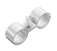 WESIEVYA Morsetto Doppio per Tubi Zincato Ø32mm Doppio Serraggio e Aggancio Rapido Connettore per Tubi per Barche e Camper per Fissaggio e Collegamento Recinzioni e Yacht