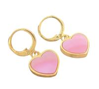 WESIEVYA Orecchini Cuore Donna in Metallo Rosa, di Orecchini Delicati dal Design Estetico, per Matrimonio e Natale, Regalo per Compleanno