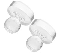 WESIEVYA Pestello Trasparente per Macinazione Pigmenti 2 Pezzi, Miscelatore Muller per Pittura Acrilica, Acquerello e Olio, Strumento Artistico Manuale per Studenti e Uso Domestico