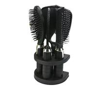WESIEVYA Pettine e Specchio Leggero e Facile da Trasportare Nero in Plastica Set 4 Pezzi per Uso Domestico e Make-up All'aperto