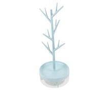 WESIEVYA Portagioie Albero Porta Anelli per Collana Organizer da Comodino Espositore per Braccialetti ed Orecchini Salvaspazio per Uso Domestico e Hotel Colore Azzurro Chiaro Stile Ramo