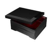 WESIEVYA Scatola per Pranzo Giapponese e Chiusura Ermetica in ABS Nero con Scomparti Intelligenti Design Raffinato Rettangolare Ispirato alla Tradizione Zen, per Ufficio e Viaggi