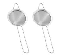 WESIEVYA Set 2 Pezzi Colino Filtrante in Acciaio Inossidabile Argento, Facile da Pulire da Conservare, per Cucina e Scolapasta Multiuso