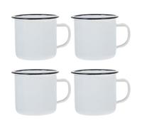 WESIEVYA Set 4 Pezzi Tazze Smaltate Vintage 8 Cm, Tazza da Tè Multifunzionale per Uso Domestico e Ufficio, Porta Bevande Sicura in Materiale Smaltato per Casa, Bar e Ristorante
