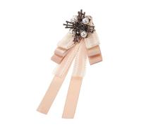 WESIEVYA Spilla A Fiocco Pizzo E Strass Accessorio Versatile Per Camicia Abito Maglione Uso Formale E Informale