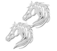 WESIEVYA Spilla a forma di cavallo da 2 pezzi: spilla dell'anno del cavallo - ciondolo a forma di animale dello zodiaco scavato, regalo per la festa di, il capodanno cinese e il matrimonio