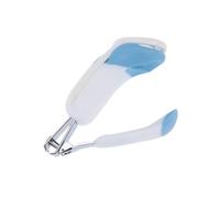 WESIEVYA Tagliaunghie con Protezione Sicura e Lente D'ingrandimento, Materiale Plastica e Metallo, Strumento per Cura Unghie Blu