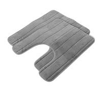 WESIEVYA Tappetino Antiscivolo per Wc in Memory Foam 2 Pezzi, Cuscino per Pavimento a Forma di U, Assorbente e Lavabile, Morbido e Compatto per Bagno e Vater, Zerbino Resistente