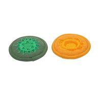 WESIEVYA Tappetino per Ciotola Sonora Buddha in Ricamo 2 Pezzi Cuscino Religioso per Meditazione Accessori per Ciotole Design Nepalese