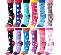 Wesiti 12 paia di calzini dentali per dentisti Novità calzini dentista carino assistente dentale calzini per denti d'amore regali per donne ragazze, Colori brillanti., Medium-Large