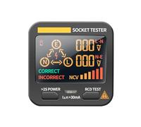 Weskjer Tester di Tensione, Display LCD Digitale Tester presa Intelligente Spina UE Rilevatore RCD Polarizzazione Elettroscopio per Rete Spina di Prova per ANENG AC11