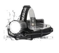 WESLITE Lampada Frontale LED Ricaricabile, Torcia Frontale LED Potente Professionale 10000 Lumen Lampada Frontale Alta Potenza Zoomabile Torcia LED Frontale 3 Modalità Luce Frontale con LED XHP70