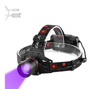 WESLITE Lampada Frontale UV Ricaricabile, Torcia Frontale Ultravioletta Lampade da Testa con Luce Nera per la Pesca/Trova Scorpioni/Perdite di olio e HVAC Auto/Arte/Rocce (Luce Bianca + Viola)