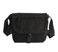 Wesoke Piccola tela Crossbody Bag per le donne degli uomini, nero Borse a tracolla laterale Borsa a tracolla, portatile da viaggio Satchel Sling Bag borsa del telefono cellulare con la cinghia