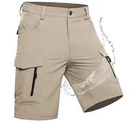 Wespornow Pantaloncini Cargo Uomo Bermuda Pantaloni da Lavoro Pantaloni Corti Cargo Uomo Pantaloni da Trekking Chino Elasticizzati Pantaloni MTB(Cachi Chiaro,L)
