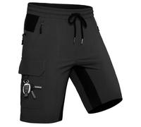Wespornow Uomo Pantaloncini Chino 020 (XXXL, Nero)