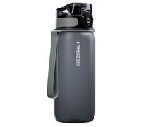 Wessper Active Max Triline - Borraccia con indicatore del tempo, senza BPA, in Tritan, 500 ml, a prova di perdite, per bicicletta, scuola, bambini, sport, colore grigio