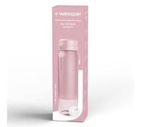 Wessper Borraccia Filtrante in Tritan, 1 l, Borraccia con Filtro Acqua Actitex Disc, Fiduce il Cloro, Contatore di Sostituzione del Filtro, Bottiglia BPA FREE - Rosa