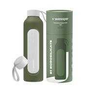Wessper Borraccia in Vetro 500ml, Bottiglia Motivazionale - Oliva