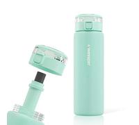 Wessper Borraccia in vetro da 680 ml con filtro per acqua, senza BPA, a prova di perdite, con filtro al carbone attivo, bottiglia d'acqua con tappo a vite, per palestra, fitness, scuola, ufficio,