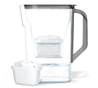 Wessper Caraffa Filtrante 2.7L per l'acqua | Ricambio per Dafi Unimax Aquaphor A5 BRITA Maxtra+ PHILIPS AWP212/10 | Effetto per Ridurre Calcare, Cloro e Metalli | Caraffa Filtrante + Cartuccia, Nero