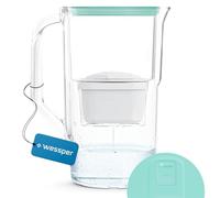 Wessper Caraffa Filtrante per Acqua con contatore LED 2,8L | Ricambio per Dafi Unimax Aquaphor A5 BRITA Maxtr PHILIPS AWP212/10 | Contiene Caraffa Filtrante per l'acqua + Cartuccia Filtrante, Menta