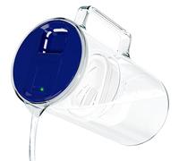 Wessper caraffa filtrante vetro 3 litri, con indicatore LED - Blu
