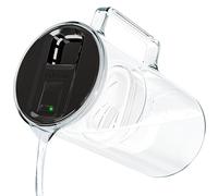 Wessper caraffa filtrante vetro 3 litri, con indicatore LED - Nero
