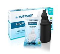 Wessper Cartucce filtranti per Acqua Alcalina 4 Pezzi | Ionizzatore Compatibile con Wessper, Phox, Kinetic Water, OXA, BUKO Brocca di Acqua - Nero