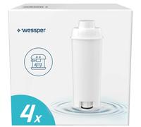 Wessper Cartucce Filtro Acqua Aqua Lunga Compatibili con Macchine da Caffè Automatiche Delonghi DLSC002, SER3017 & 5513292811 - ECAM, ESAM, ETAM, SECAM - Confezione da 4