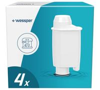 Wessper Cartucce Filtro Acqua AQUAINTENSE per Macchine da Caffè Automatiche, Cartuccia di Ricambio Compatibile con Saeco CA6702/00, Brita Intenza, Philips - Confezione da 4