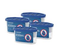 Wessper Deumidificatore per umidità e muffa, Deumidificatori per ambienti con granulato da 400 ml, Neutralizzatore anti odori per cucina armadio, bagno fino a 9 m² - 4 pezzi