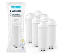 Wessper Filtro Acqua Macchina Caffè, con Macchinetta Caffe Delonghi 6 Pezzi | cartucce filtro acqua, compatibili con macchina caffè de longhi DLSC002, SER3017 & 5513292811 ECAM, ESAM, ETAM, SECAM