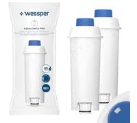 Wessper Filtro Acqua Macchina da Caffè, Ricambio Filtro per Macchina da Caffè DeLonghi DLSC002, SER3017, ECAN, ESCAM, ETAM, SECAM, Serie S, Cartuccia Filtro Acqua Data - 2 Pezzi