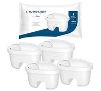 Wessper Filtro Acqua per Caraffa, Cartuccia Filtro acqua a Carboni Attivi Impregnato d'argento, Ricambio per Filtri Laica Bi-Flux, Brita Maxtra, Dafi Ultimax -4 Unità