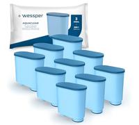 Wessper Filtro Acqua per Macchina Caffè, Filtro Acqua Anticalcare CA6903 Aquaclean Filtro Acqua per Macchina da Caffe Philips e Saeco, 9 Pezzi