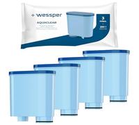 Wessper Filtro Aqua per Macchina Caffè Compatibile con Philips e Saeco Aqua Clean, Filtro per Acqua Anticalcare per Modelli GranBaristo, PicoBaristo, Incanto, Intelia- 4 pezzi