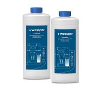 Wessper Pulitore per Sistema del Latte per Macchine da Caffè [2x1L]- Detergente per Montalatte, Pulizia Universale per Caffè, Compatibile tra gli altri con Jura, DeLonghi, Nespresso