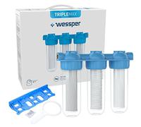 Wessper Sistema di prefiltro a 3 livelli antigoccia, ¾ pollice IG per approvvigionamento di acqua domestica/pompa da giardino, impianto di acqua domestica