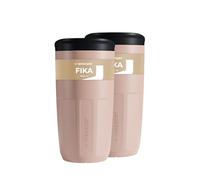 Wessper Tazze Riutilizzabile 400 ml, Bicchiere con Tappo per Bevande Calde e Fredde, da Asporto, si Inserisce nel Portabicchierip dell'auto, Sostituta dei Contenitori Monouso - 2 pezzi - Rosa