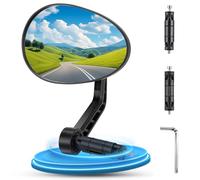 West Biking Specchietti per bicicletta, retrovisori HD per bicicletta di qualità automobilistica, specchietti da manubrio regolabili a 360° per e-bike, mountain bike e biciclette pieghevoli